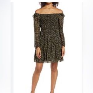 Sam edelban off shoulder long sleeve dress